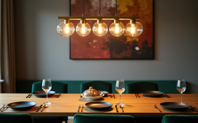 Quelle taille de lustre choisir au-dessus d’une table à manger